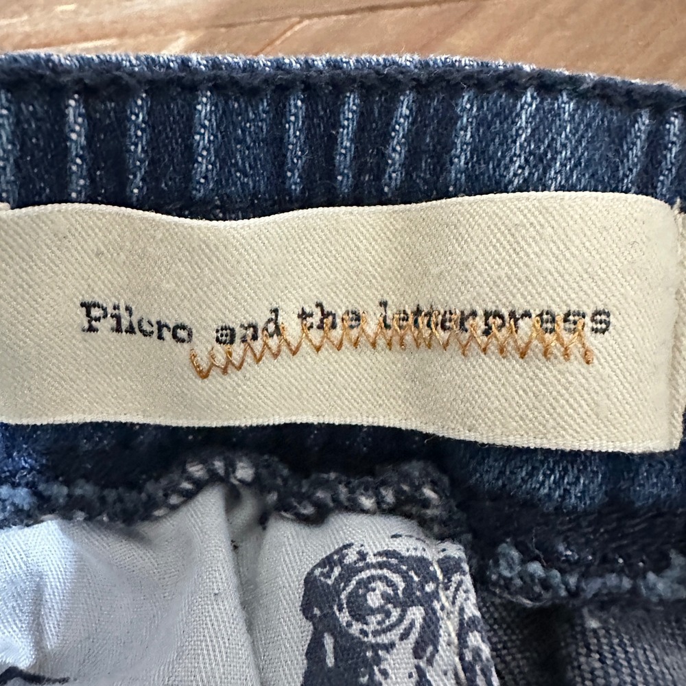 Pilcro Anthropologie Denim Joggers Womens Medium Blue Jeans Pull On Casual - Picture 9 of 9